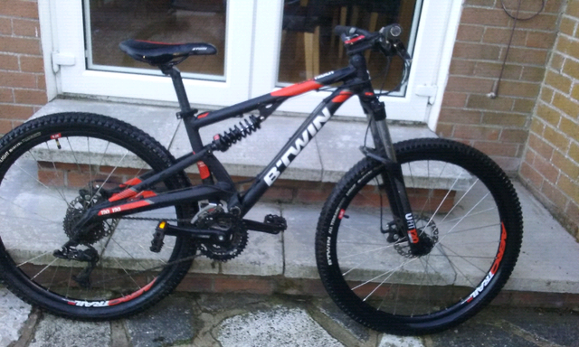 rockrider 520s full suspension mountain bike